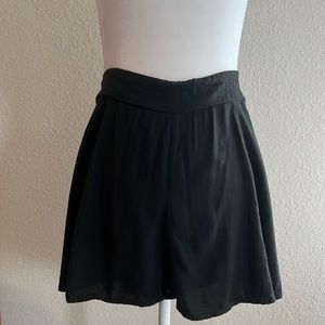 Black Wide Leg Shorts